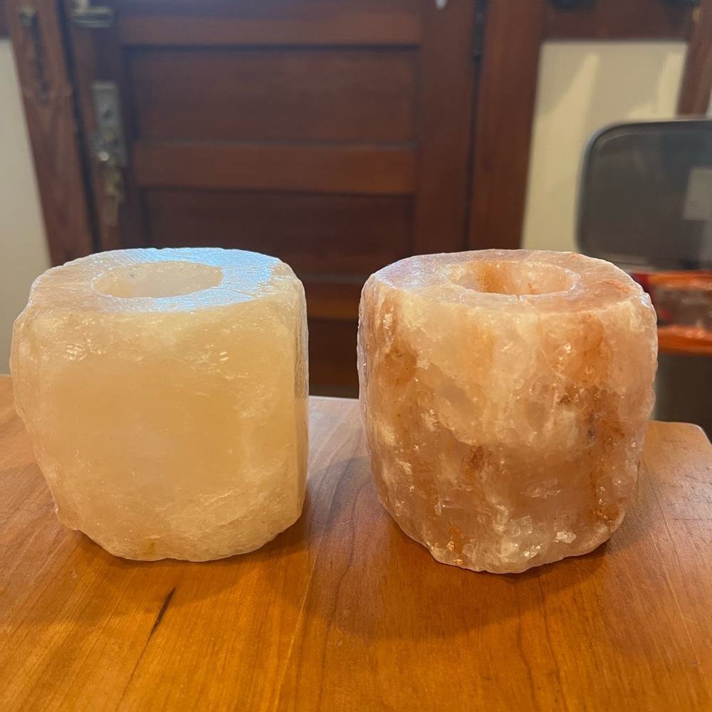 Pure Himalayan salt tealight/succulent holders